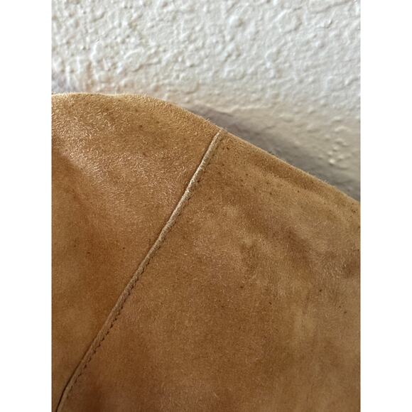 Eileen Fisher Genuine Suede Midi Skirt Size M A-Line Brown - Picture 6 of 6